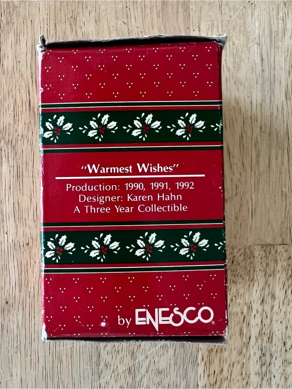 Vintage Enesco “Warmest Wishes” Ornament
